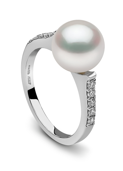 Freshwater Pearl and Diamond Ring